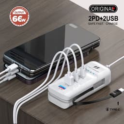Sạc Nhanh 66W Đa Năng 5 Trong 1, Tự Động Ngắt Bảo Vệ, Sạc 5 Thiết Bị Hiệu Quả. 1