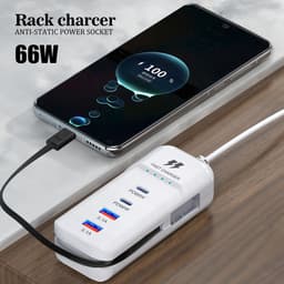 Sạc Nhanh 66W Đa Năng 5 Trong 1, Tự Động Ngắt Bảo Vệ, Sạc 5 Thiết Bị Hiệu Quả. 3