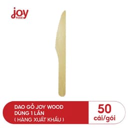 Set dao gỗ JOY WOOD 16cm cao cấp dùng 1 lần cắt bánh kem, thức ăn thân thiện môi trường (50 cái) 3