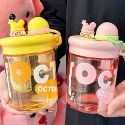 Bình Nước Hoạt Hình Dễ Thương Oct 560ml Chống Rỉ Nước Khi Úp Ngược, Có Quai Cầm Chắc Alulu.store 2