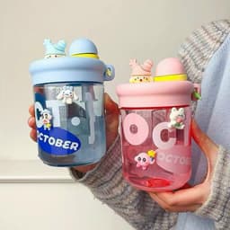 Bình Nước Hoạt Hình Dễ Thương Oct 560ml Chống Rỉ Nước Khi Úp Ngược, Có Quai Cầm Chắc Alulu.store 3