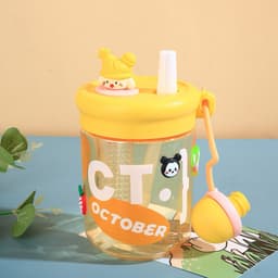 Bình Nước Hoạt Hình Dễ Thương Oct 560ml Chống Rỉ Nước Khi Úp Ngược, Có Quai Cầm Chắc Alulu.store 7
