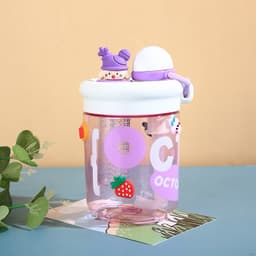 Bình Nước Hoạt Hình Dễ Thương Oct 560ml Chống Rỉ Nước Khi Úp Ngược, Có Quai Cầm Chắc Alulu.store 8
