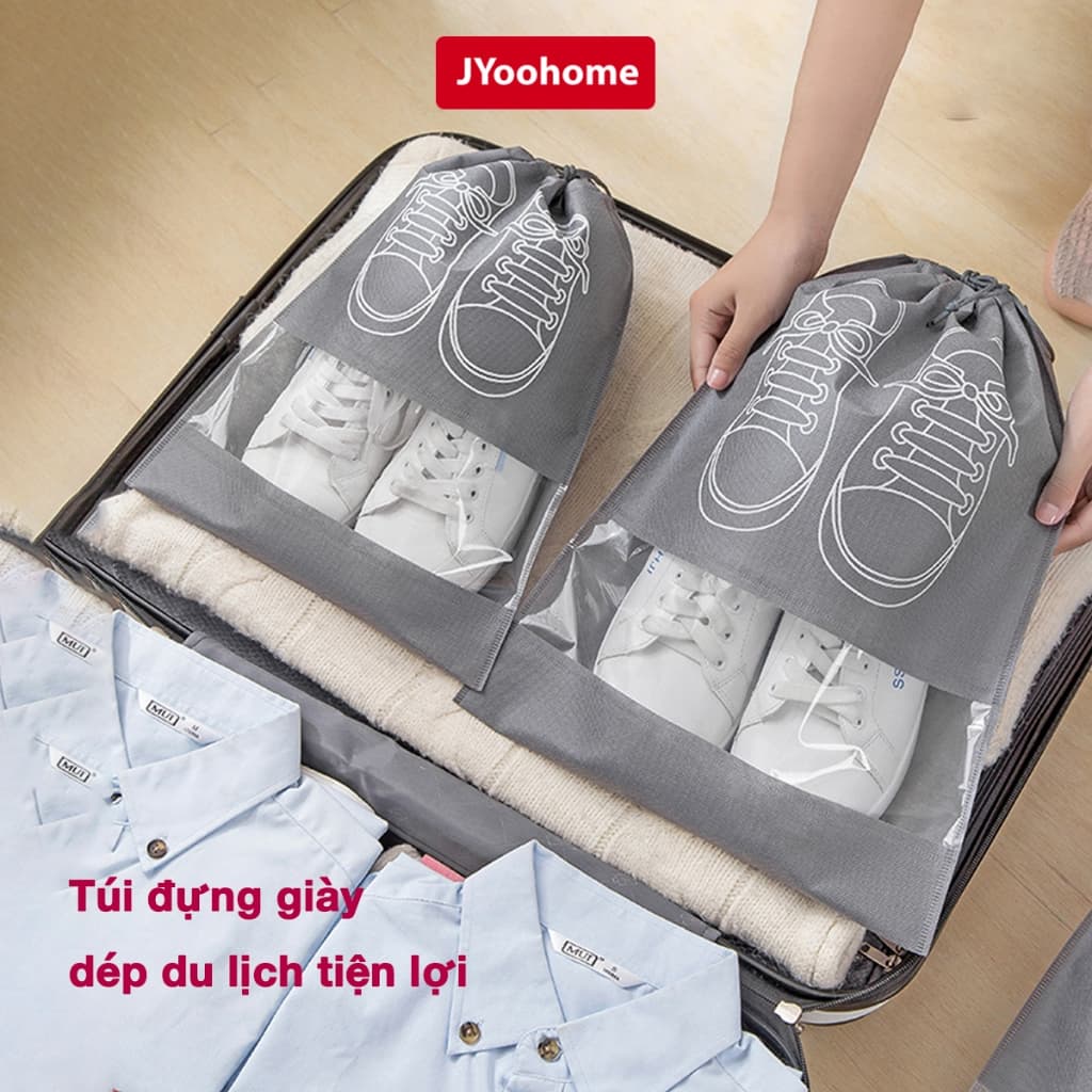 COMBO 5 Túi Đựng Giày Dép Du Lịch JYoohome Có Dây Treo Vali, Túi Bảo Quản Giày Chống Bụi Bẩn Ẩm Mốc