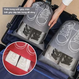 COMBO 5 Túi Đựng Giày Dép Du Lịch JYoohome Có Dây Treo Vali, Túi Bảo Quản Giày Chống Bụi Bẩn Ẩm Mốc 4