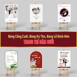[Bảng Cổng Cưới 03] Bảng Cổng Cưới, Bảng Ký Tên, Bảng Welcome Trang Trí Đám Cưới 1