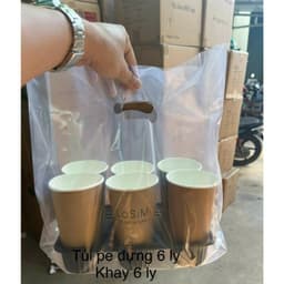 1kg Túi đựng khay ly, túi đựng hộp bánh, túi PE hột xoài dày đựng khay 4 ô, khay 6 ô, túi nilon dày đựng ly 1