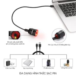 Đèn hậu xe đạp cao cấp, Đèn hậu siêu sáng nháy cảm ứng phanh thông minh khi dừng xe - DH06 8