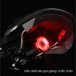 Đèn hậu xe đạp cao cấp, Đèn hậu siêu sáng nháy cảm ứng phanh thông minh khi dừng xe - DH06 3