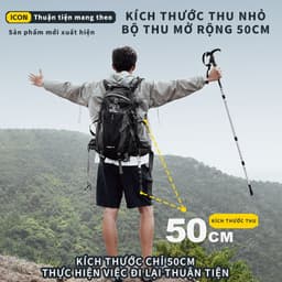 Gậy Leo Núi KEEP Gậy leo núi trekking gấp khúc dùng phượt dã ngoại dành cho nam và nữ tiện lợi 4