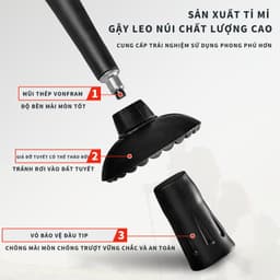 Gậy Leo Núi KEEP Gậy leo núi trekking gấp khúc dùng phượt dã ngoại dành cho nam và nữ tiện lợi 8