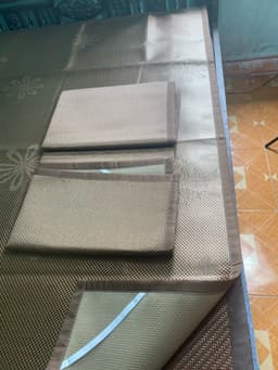 Chiếu mây lụa cao cấp hai lớp,chiếu mây lụa tơ tằm mềm mại thoáng khí chất mây xịn giặt máy giặt tay được 4