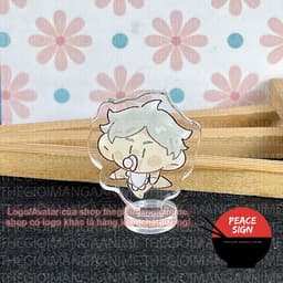 (mua 1 tặng 1) (3cm) Standee mini HAIKYUU!! ver NGẬM NÚM Vua Bóng Chuyền tượng chibi mica acrylic anime trang trí 4
