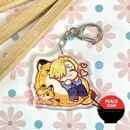 (Mua 1 tặng 1) Móc khoá mica in hình ONE PIECE ver NGỦ NGON hình in 2 mặt 3