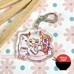 (Mua 1 tặng 1) Móc khoá mica in hình ONE PIECE ver NGỦ NGON hình in 2 mặt 5