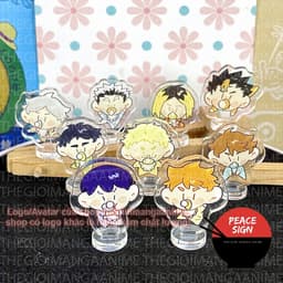 (mua 1 tặng 1) (3cm) Standee mini HAIKYUU!! ver NGẬM NÚM Vua Bóng Chuyền tượng chibi mica acrylic anime trang trí 1