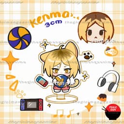(mua 1 tặng 1) Mô hình 3cm móc khóa standee KENMA HAIKYUU!! Vua bóng chuyền in hình anime chibi mica trong acrylic 6