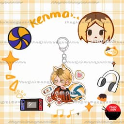 (mua 1 tặng 1) Mô hình 3cm móc khóa standee KENMA HAIKYUU!! Vua bóng chuyền in hình anime chibi mica trong acrylic 3
