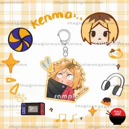 (mua 1 tặng 1) Mô hình 3cm móc khóa standee KENMA HAIKYUU!! Vua bóng chuyền in hình anime chibi mica trong acrylic 5