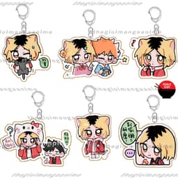 (mua 1 tặng 1) Mô hình 3cm móc khóa standee KENMA HAIKYUU!! Vua bóng chuyền in hình anime chibi mica trong acrylic 7