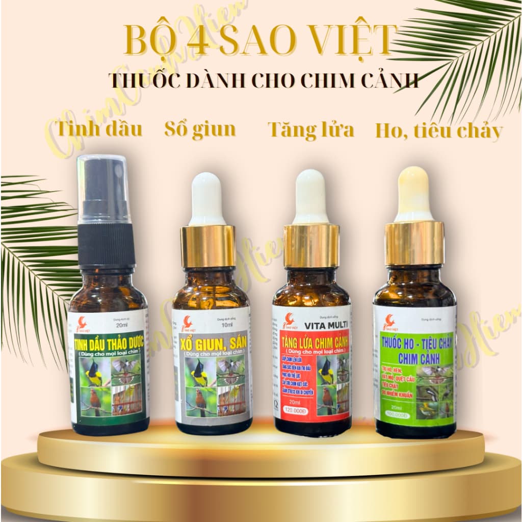 Dung Dịch Chim Cảnh Sao Việt - Tăng Lửa, Tinh Dầu Thảo Dược Cho Chim Cảnh Cao Cấp Chính Hãng