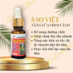 Dung Dịch Chim Cảnh Sao Việt - Tăng Lửa, Tinh Dầu Thảo Dược Cho Chim Cảnh Cao Cấp Chính Hãng 4