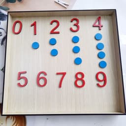 Bộ giáo cụ học toán chuẩn Montessori kèm khay 2