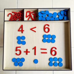 Bộ giáo cụ học toán chuẩn Montessori kèm khay 1