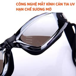 Kính bơi tráng gương trẻ em người lớn Tặng Hộp cao cấp cận thị mũ bơi silicon nam nữ đi biển mùa hè 5
