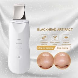 Máy Cà Da Ultrasonic Tẩy Tế Bào Chết ION âm, Máy tẩy tế bào đẩy mụn đầu đen làm căng ra mặt với sóng EMS 3