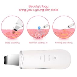 Máy Cà Da Ultrasonic Tẩy Tế Bào Chết ION âm, Máy tẩy tế bào đẩy mụn đầu đen làm căng ra mặt với sóng EMS 8