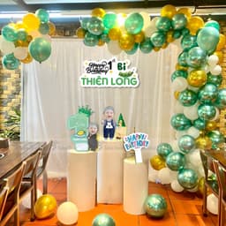 Set Bóng Trang Trí Sinh Nhật Kèm Rèm Voan Trọn Bộ Đầy Đủ Phụ Kiện Decor Tại Nhà Sang Trọng 8