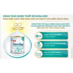 Combo 10 lon Sữa Similac Total Protection 0+ 380g date 1/2029 4