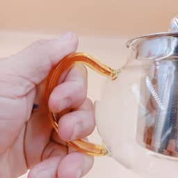 Ấm pha trà thủy tinh 400 ml chịu nhiệt borosilicate có lõi lọc trà inox 304 sang trọng 4