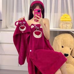 Set khăn tắm  món ( khăn quây-khăn trùm tóc-băng đô ) mẫu mới 2024 hàng dày dặn loại 1 6