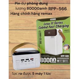 Pin Dự Phòng Sạc Nhanh 22.5W Remax RPP-566 80.000mAh và RPP-565 60.000mah. LKP 4
