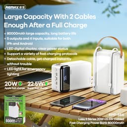 Pin Dự Phòng Sạc Nhanh 22.5W Remax RPP-566 80.000mAh và RPP-565 60.000mah. LKP 8