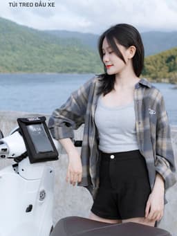 Túi ZDK mini, Túi treo đầu xe máy đựng điện thoại, thiết kế mới có lỗ sạc, 2 lớp hỗ trợ thoát nhiệt 12