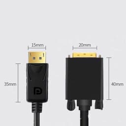 Cáp chuyển đổi DP sang VGA 1.8m Full HD 1080P – Dây cáp chất lượng cao bền bỉ 6