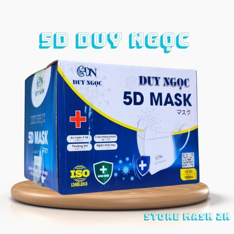 Hộp 100 Chiếc Khẩu Trang 5D Kháng Khuẩn DUY NGỌC -TH2839