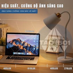 Đèn bàn học decor, đèn led để bàn làm việc đọc sách phù hợp bảo vệ mắt chống cận, decor 3