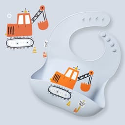 Yếm ăn dặm silicon cho bé hoạ tiết đáng yêu 5