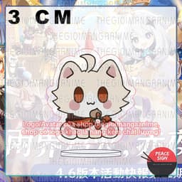 (mua 1 tặng 1) (3cm) Mô hình standee GENSHIN IMPACT ver MÈO NGỒI tượng game chibi mica anime trang trí xinh xắn 6