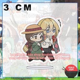 (mua 1 tặng 1) (3cm) Mô hình standee Howl's Moving Castle MÁ HỒNG Lâu đài bay của pháp sư Howl tượng chibi mica anime 3