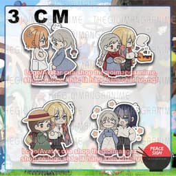 (mua 1 tặng 1) (3cm) Mô hình standee Howl's Moving Castle MÁ HỒNG Lâu đài bay của pháp sư Howl tượng chibi mica anime 1