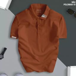 Áo Polo Nam Nữ POLOMAN 10 cổ bẻ,áo phông nam from chuẩn vải cá sấu, thấm mồ hôi sang trọng thanh lịch, Áo Phông 8