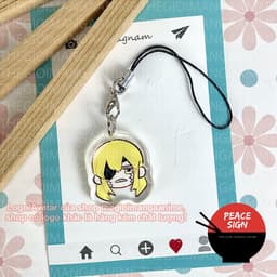 (mua 1 tặng 1) (ĐẦU CHIBI) Móc dây treo điện thoại MASHLE: MAGIC AND MUSCLES in hình Cơ bắp và phép thuật anime mica 3