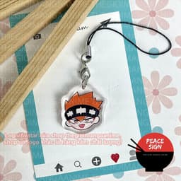 (mua 1 tặng 1) (ĐẦU CHIBI) Móc dây treo điện thoại MASHLE: MAGIC AND MUSCLES in hình Cơ bắp và phép thuật anime mica 6