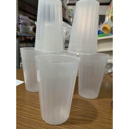 Combo 5,10 Cốc sọc, cốc uống bia uống nước mía, trà đá nhựa VIỆT NHẬT 400ml hàng Việt Nam 1