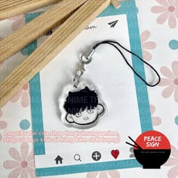 (mua 1 tặng 1) (TAI THÚ) Móc dây treo điện thoại CHIẾN LƯỢC TÌNH YÊU TRONG SÁNG in hình manhwa anime mica 4